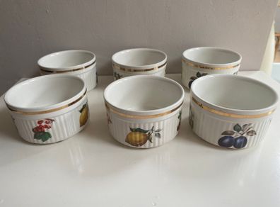 Vintage set of six matching English ramekin dishes