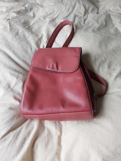 Genuine red leather bag