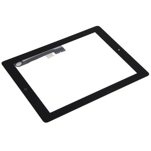 For iPad 3 / iPad 4 Digitizer Touch Screen Glass Home Button Black With Adhesive - FHT10IPDLCD