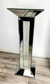 Tall Mirrored pedestal stand