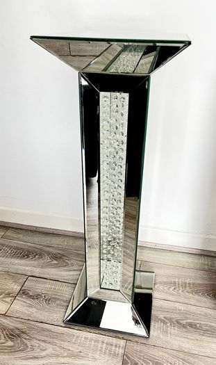 Tall Mirrored pedestal stand