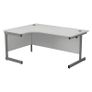 New 1800 x 1200mm Radial Desk Beech/White/Maple/Oak Image 2