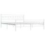 Bed Frame White Metal 180x200 cm Image 2