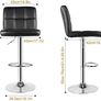 Barstool, Bar Stools Set of 2 PU Leather Swivel Height Adjustable Bar Chairs With Backrest For Breakfast Bar, Counter, Kitchen and Home Barstools Image 5