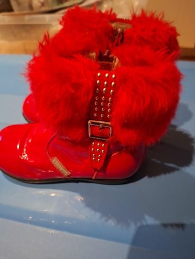 STEP2WO  Red Patent Leather Baby Boots Size 26