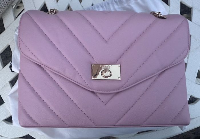 Moncrief London Cathryn Leather Shoulder /Crossbody Bag Soft Pink