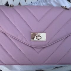 Moncrief London Cathryn Leather Shoulder /Crossbody Bag Soft Pink
