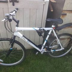 men's bike good condition equipped with extras, rear mudguard, front, rear light, pump, kickstand, lock ! no offer!