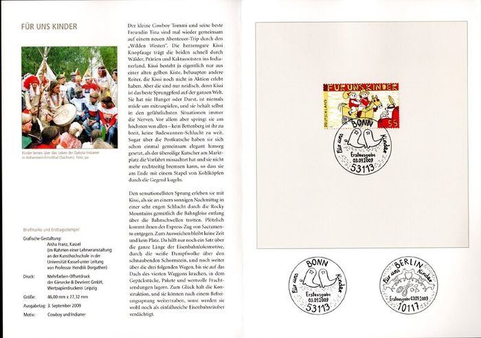 2009 Bundes Republic Deutschland (Germany) Federal Annual Stamp EFT Collection 2009 with 43 images of contents