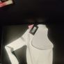 BNWT Pretty little thing white contour rib High Neck asymetric crop top size XS Postage included Image 6