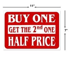 Buy one get 2nd half price