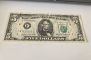 USA 1985 5 Dollars banknote