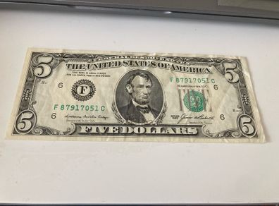USA 1985 5 Dollars banknote
