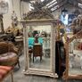 Very nice large mirror with light tones and architectural design Image 2