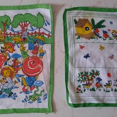 Two Vintage Child's Handkerchiefs