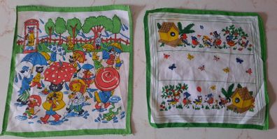 Two Vintage Child's Handkerchiefs