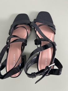 New look black heeled sandals