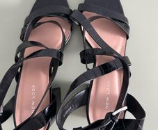 New look black heeled sandals