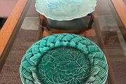 Pair of Late Victorian Collectors Cabbage Plates