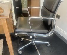Executive Leather Office Chair Eames Style Black