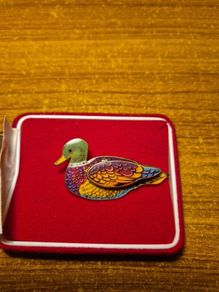 Duck Brooch with lifting wing
