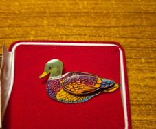 Duck Brooch with lifting wing