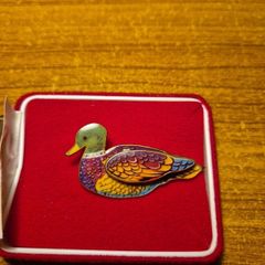 Duck Brooch with lifting wing