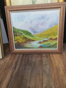 Framed landscape artwork