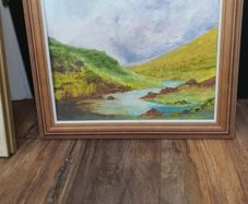 Framed landscape artwork