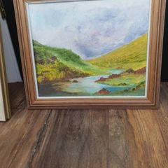 Framed landscape artwork