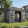 Pop-up Folding Gazebo 3x3m Waterproof One-Button Setup, UV 50+ Image 2