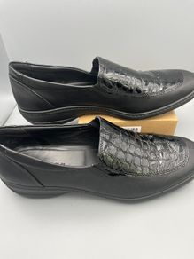 Hotter Womens Shoes Size UK 8 Black Slip On - Brand New Never Worn