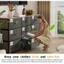 Fabric Chest of Drawers - 9 Drawers Large TV Stand for 43-65 Image 2