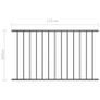 Fence Panel Powder-coated Steel 1.7x1 m Black Image 4