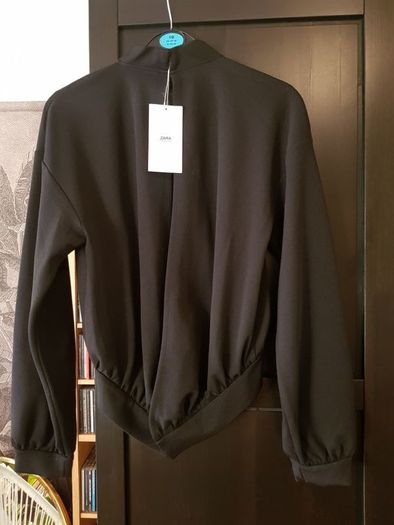 Zara Black open back Blouse, S