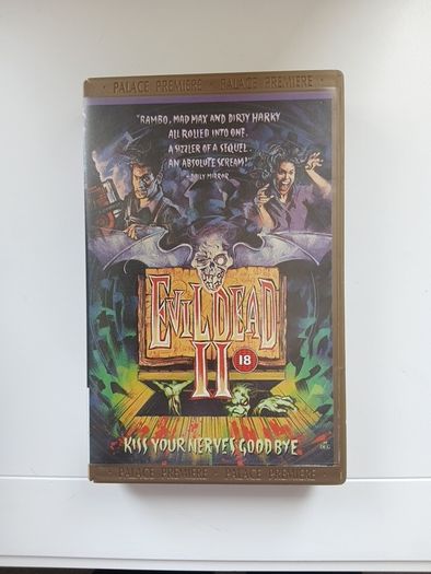 Evil Dead 2 Kiss Your Nerves Goodbye Film On Large Box Rental Version (Not Ex Rental)
