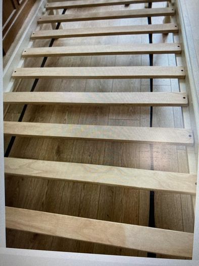 A Beautiful White Bunk Bed. No Mattresses .