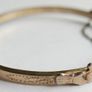 Vintage 18ct G.R. rolled gold Irish Claddagh  Bangle Bracelet Image 10