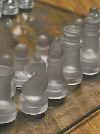 Glass chess set