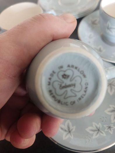 Arklow pottery Embassy espresso cups and saucers