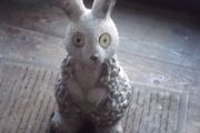 a garden ornament of a rabbit