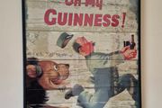 Framed Vintage Style Guinness Poster  41cm x 52cm Perfect for Home Bar