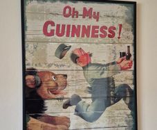 Framed Vintage Style Guinness Poster  41cm x 52cm Perfect for Home Bar
