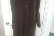 "Classic" Brown Lambswool/Angora Woman's Coat