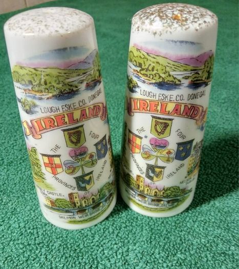 Vintage Irish Souvenir  Salt & Pepper Set