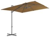 Cantilever Umbrella with Steel Pole Taupe 250x250 cm
