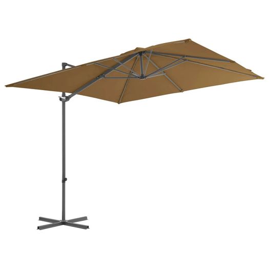 Outdoor Umbrella with Portable Base Taupe