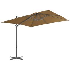 Outdoor Umbrella with Portable Base Taupe
