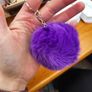 Fluffy pom pom keyring, keychain Image 3