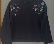 Charanga Navy girls long sleeve top with embroidery details Size 4-5 EUC